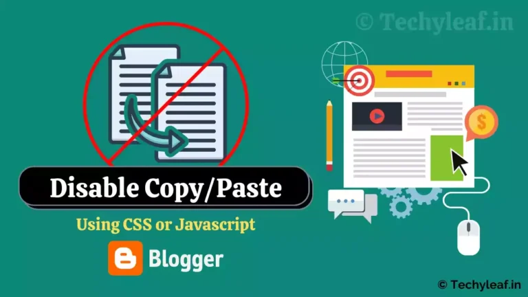 How to disable copy paste of text in Blogger?