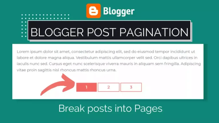 How to Split Blogger Posts into Multiple Pages (Post Pagination)