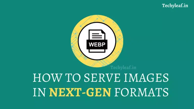How to Fix Serve Images in Next-Gen Formats Issue in Blogger?
