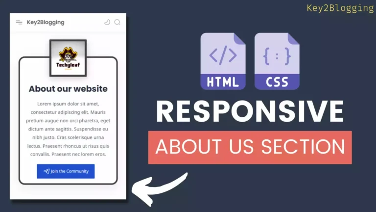 How To Add A Stylish About us Page in Blogger using HTML & CSS