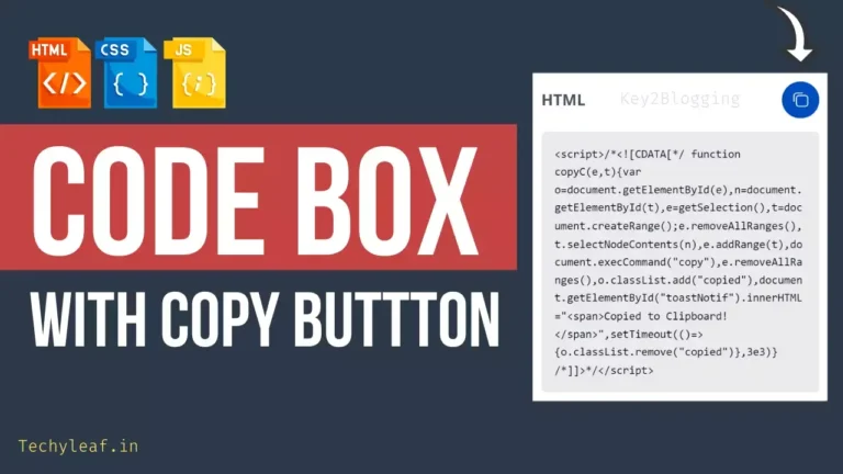 How to add a code box with copy button