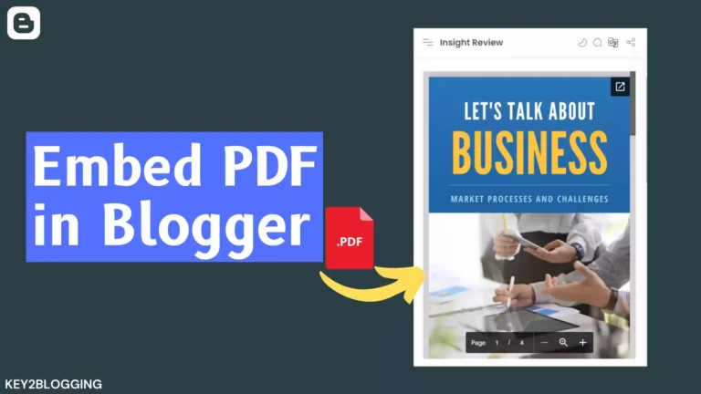 How to Embed PDF in Blogger