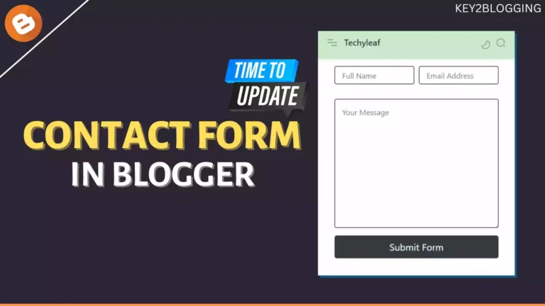 How to Add a Contact Form in Blogger ( Updated)