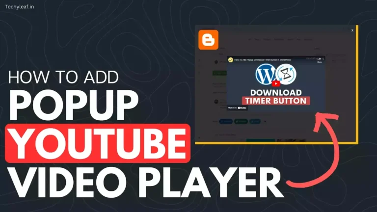 How To Add A Popup YouTube Video Player To Blogger Website