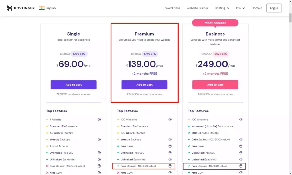Choose shared hosting plan in hostinger Choose shared hosting plan in hostinger