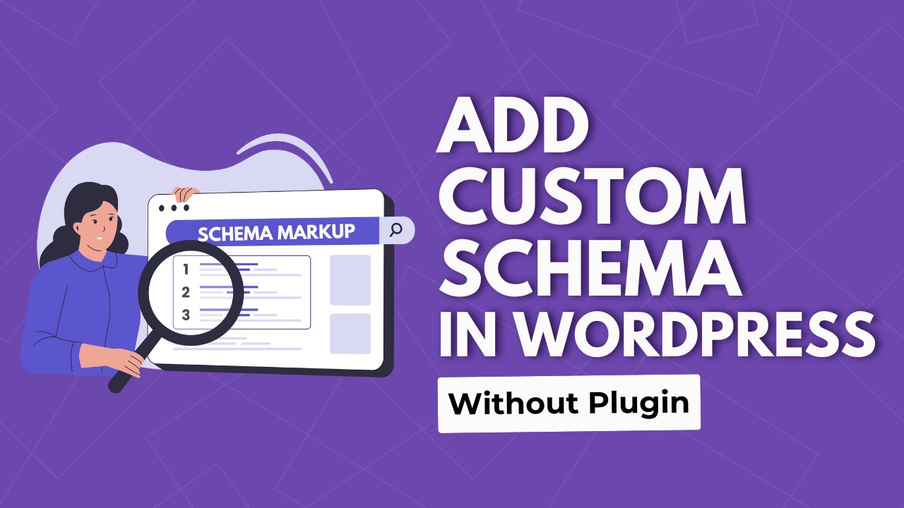 Custom Schema in Wordpress Without Plugins