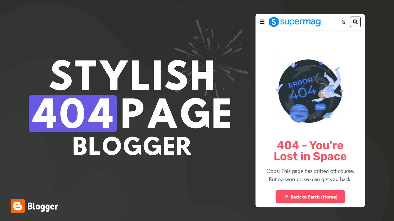 Design a Custom 404 Page in Blogger