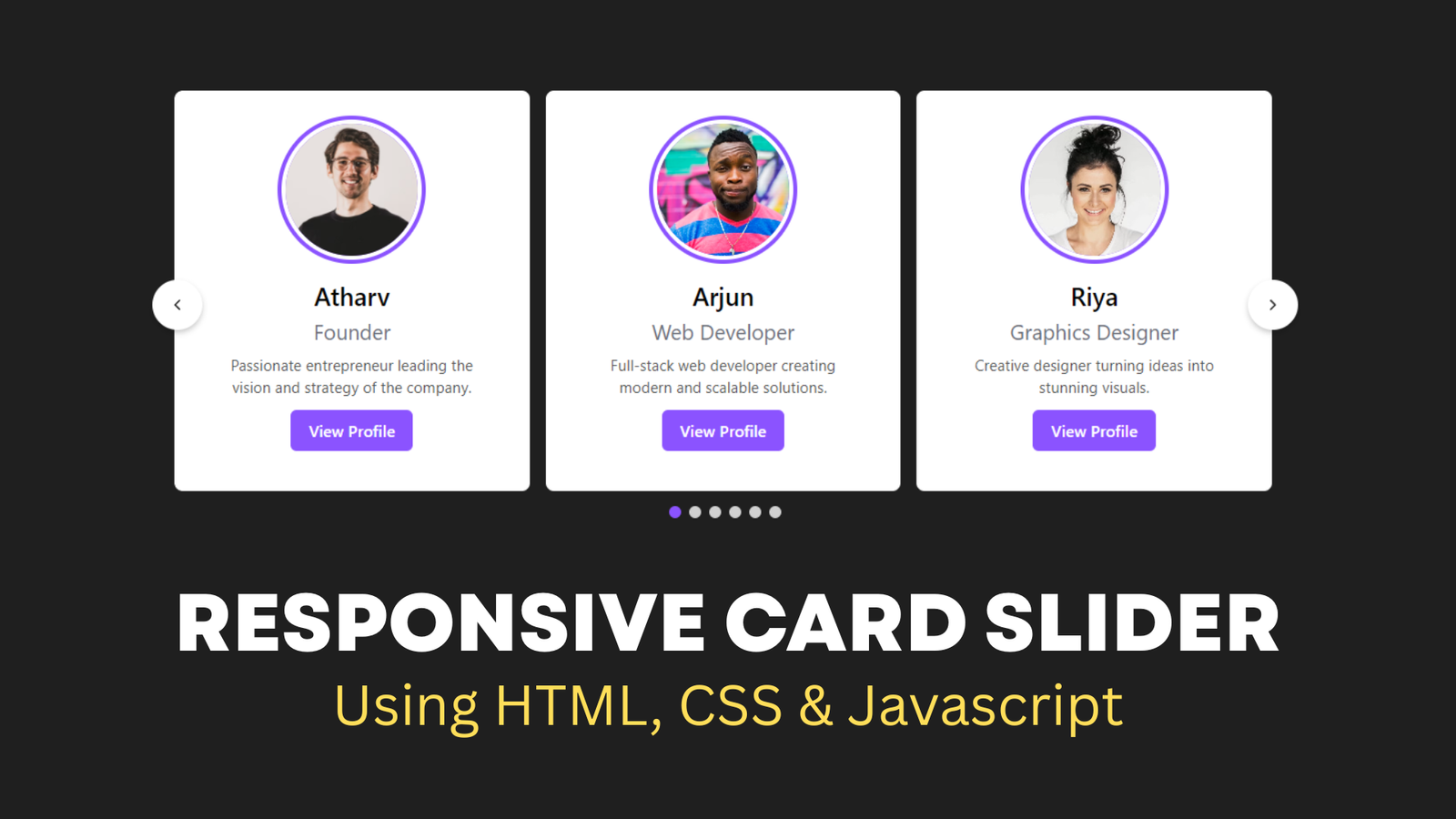 Responsive Card Slider