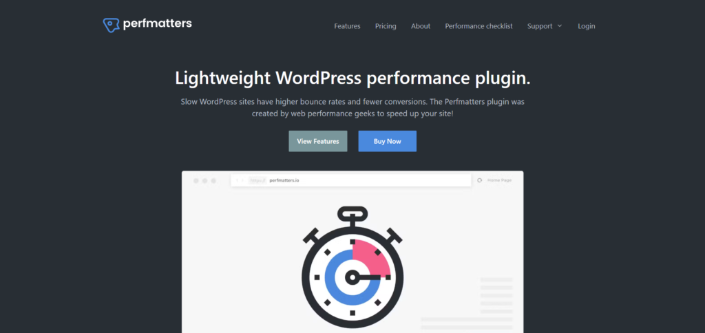 Perfmatters Wordpress performance plugin